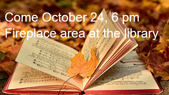Book club October 24, 6 pm