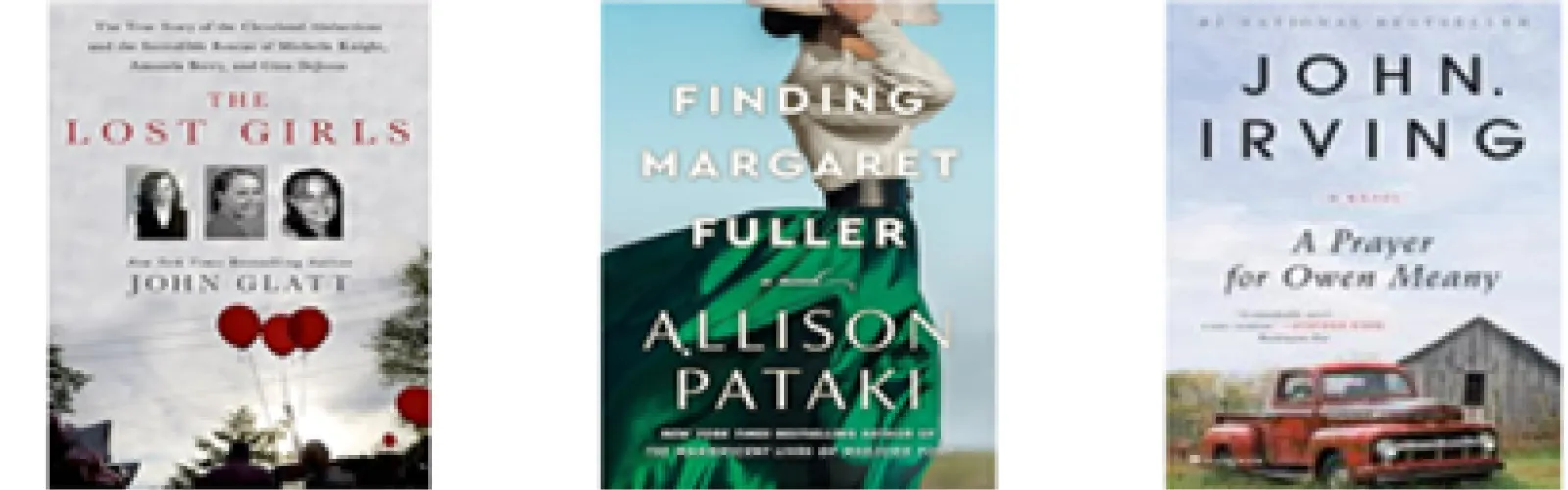 November book club reading The Lost Girls, Finding Margaret Fuller, A Prayer for Owen Meany